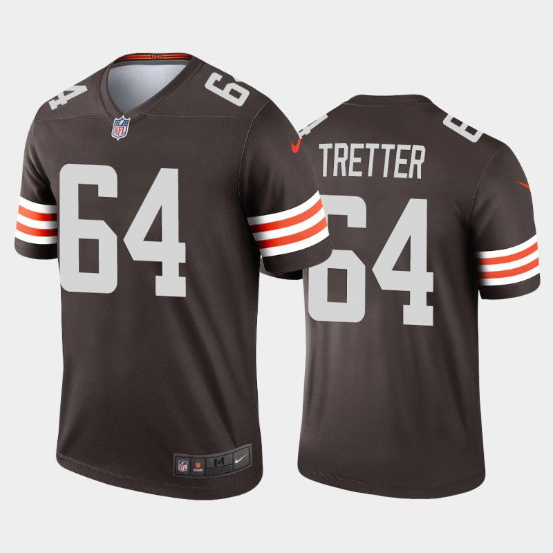 Men Cleveland Browns #64 J.C. Tretter Nike Brown Alternate Legend NFL Jersey->->NFL Jersey